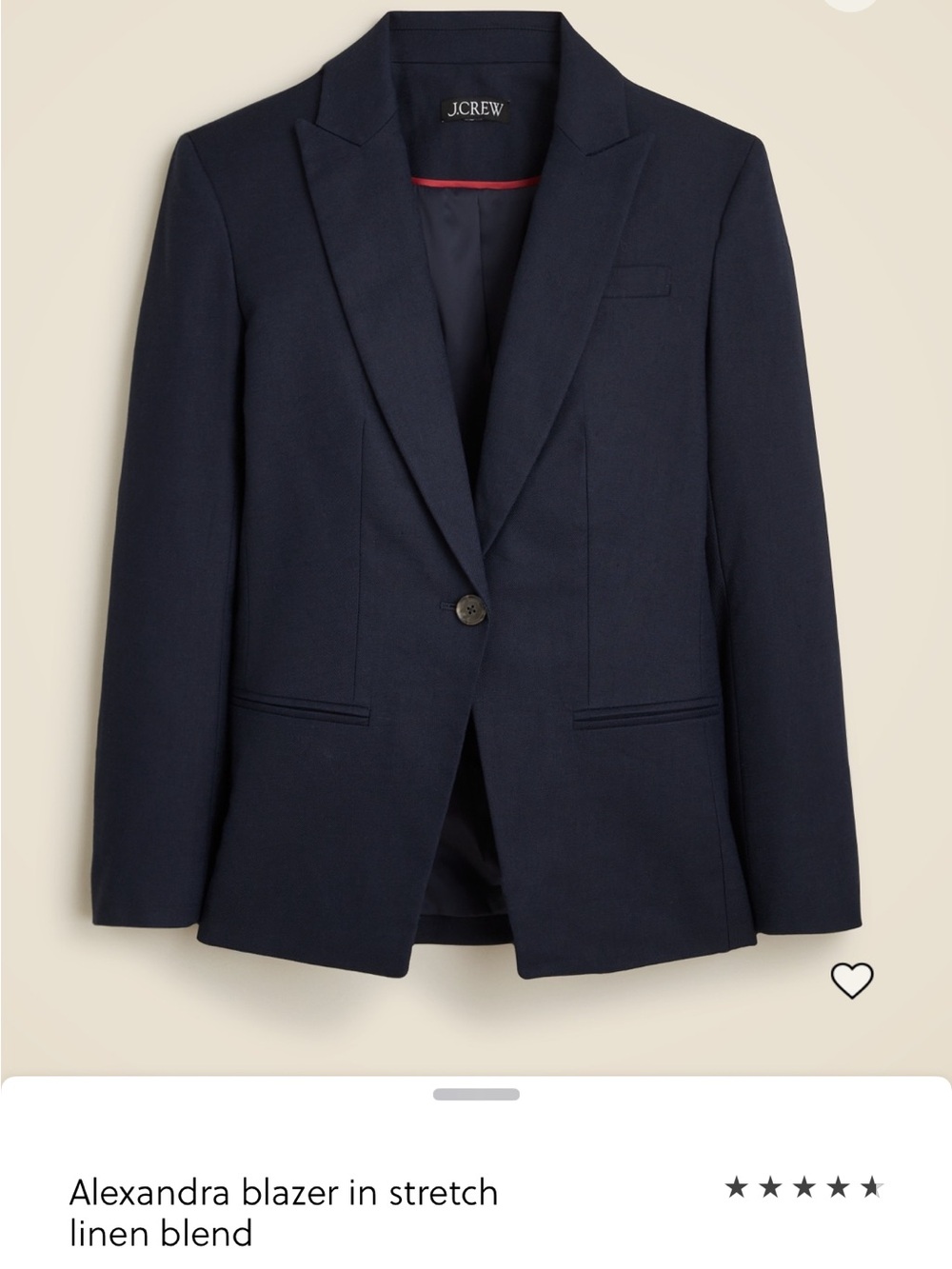 J.Crew Alexandra Blazer in Linen Blend-NWT